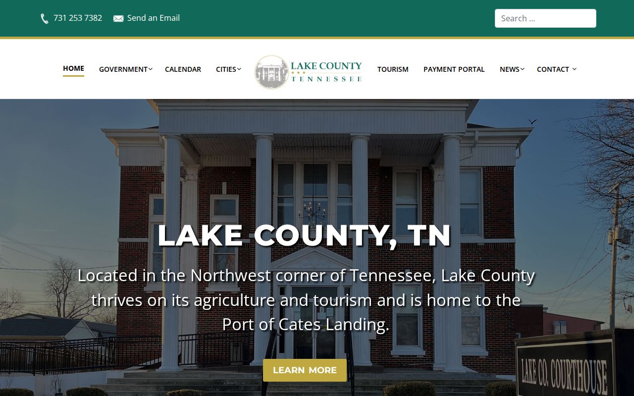 Lake County Tennessee official homepage and county office directory